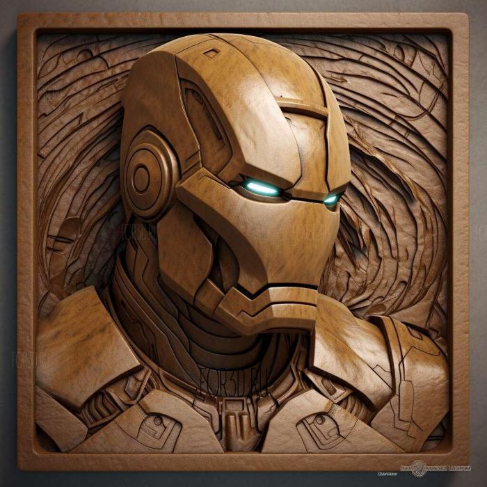 Iron Man 3 2 stl model for CNC